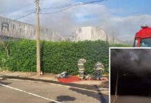 Incêndio atinge indústria de banheiras em Cedral