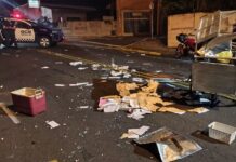 idoso é atropelado por motocicleta ao atravessar a rua com carrinho de pipoca em Birigui