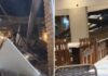 Parte do teto de pizzaria desaba em Fernandópolis após chuva