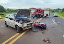 Acidente deixa motociclista ferido em rodovia de Fernandópolis