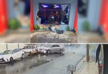 Motorista perde controle do carro, invade academia e atinge outros dois veículos em Guararapes