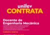 Unifev contrata docente para o curso de Engenharia Mecânica