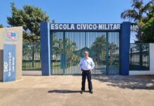 Sargento Marcos Moreno visita escola cívico-militar em Lins