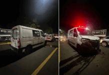 Engavetamento envolve quatro veículos no centro de Votuporanga