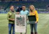 Estêvão recebe homenagem do Palmeiras em último jogo no Allianz Parque