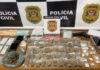 Homem é preso com porções de maconha, drogas sintéticas e munições de uso restrito
