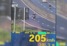 Motociclista é flagrado a mais de 200 km/h em trecho de rodovia com velocidade limite de 90 km/h