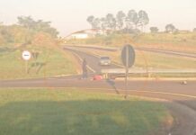 Motociclista fica ferido após acidente em pontilhão de acesso à Auriflama