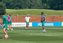 Abel esboça times em primeiro treino com elenco completo do Palmeiras nos EUA