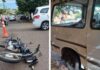 Colisão entre van e motocicleta deixa jovem ferida em Fernandópolis