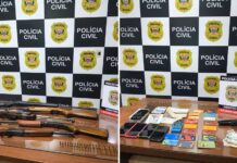 Polícia prende suspeitos em operação de combate ao tráfico de drogas, posse ilegal de armas e furtos