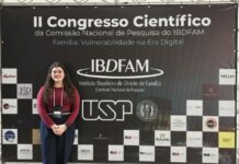 Graduanda do 9º período de Direito da Unifev participa de congresso científico