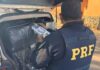 PRF recupera carro furtado e apreende cigarros contrabandeados