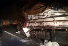 Caminhoneiro morre ao ter traseira de veículo atingida por outro caminhão em Santa Adélia