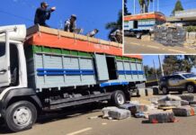 Polícia apreende uma tonelada de maconha em teto falso de caminhão