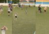 Torcedores invadem gramado e agridem assistente de campo em partida de futebol amador