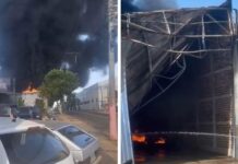 Incêndio de grande proporção destrói borracharia em Jales