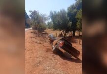Motorista tem picape arremessada em acidente em estrada de terra e morre em Urânia