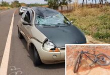 Homem fica gravemente ferido ao ser atropelado por carro enquanto atravessava rodovia durante evento de ciclismo