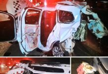 Perseguição termina em acidente entre viaturas e moto da PM; seis policiais ficaram feridos