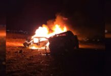 Homem morre em carro que pegou fogo após colisão frontal em Ibirá