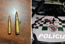 Polícia apreende arma com mira a laser e multa suspeitos de caça ilegal em Guapiaçu