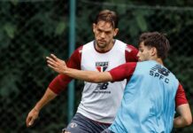 Tolói volta contra o Vasco; Calleri e Cédric fazem atividade com o elenco