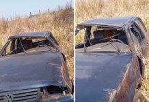 Capotamento deixa motorista ferida em rodovia de Cardoso