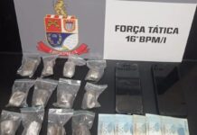 Força Tática prende ‘delivery’ e apreende cocaína e maconha em Votuporanga