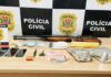 Homem é preso com porções de cocaína, armas, munições e dinheiro