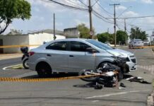 Morre motociclista ‘fechado’ por carro em avenida de Rio Preto