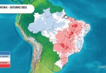 Outubro vai ser quente no Brasil; veja mapa de temperatura acima da média