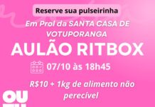 Aulão Ritbox Solidário movimenta Votuporanga pelo Outubro Rosa