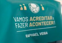 Palmeiras decora avião e quartos do hotel em Lima com lema em busca do tetra da Libertadores