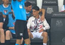 Ferreira está com edema na coxa e é dúvida no São Paulo para o jogo contra o Fluminense