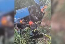 Cinco pessoas, entre elas uma criança, ficam feridas após carro cair em ‘boca de lobo’ em rodovia de Araçatuba