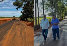 Deputado Carlão acompanha pavimentação da Estrada do Chaparral