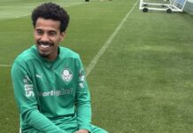 Lucas Evangelista tem contrato com o Palmeiras prorrogado até o fim de 2027