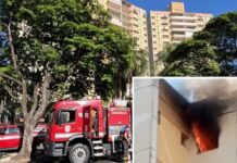 Incêndio em apartamento mobiliza bombeiros em Rio Preto
