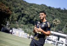 Santos tem “cláusula de vitrine” por Victor Hugo e monitora negócio entre Flamengo e Atlético-MG