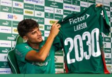Palmeiras compra Larson do Goiás e assina contrato com joia até 2030
