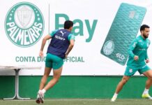 Felipe Anderson participa de treino no Palmeiras; Andreas Pereira e Vitor Roque avançam por retorno