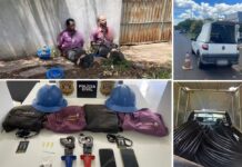 Homens são presos ao se passarem por funcionários de empresa de telefonia para furtar cabos