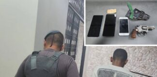 Dupla é presa após disparos de arma de fogo e ameaças em Pontes Gestal