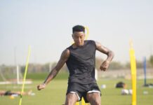 Jesse Lingard faz primeira atividade no CT Joaquim Grava