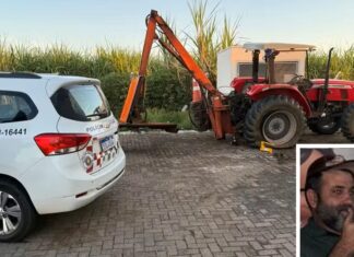 Borracheiro morre atingido por trator durante reparo de pneu em Rubinéia