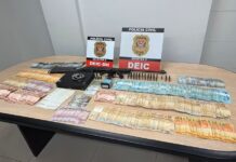 Polícia Civil apreende R$ 58 mil em espécie e armas em operação contra desarmamento