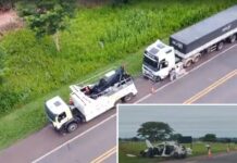 Acidente entre dois carros e caminhão mata três pessoas em Andradina