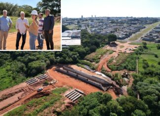 Jorge Seba e Osvaldo Carvalho visitam obra de interligação dos bairros São Cosme e Jardim Universitário