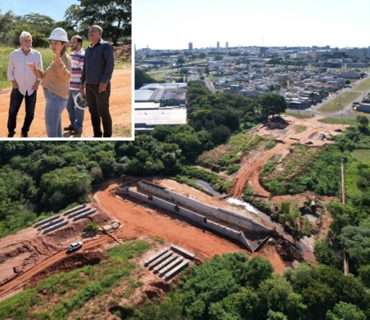 Jorge Seba e Osvaldo Carvalho visitam obra de interligação dos bairros São Cosme e Jardim Universitário